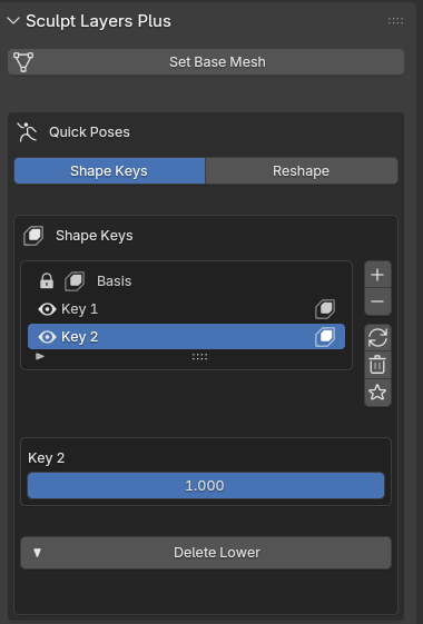 Multi-res Shape Keys method